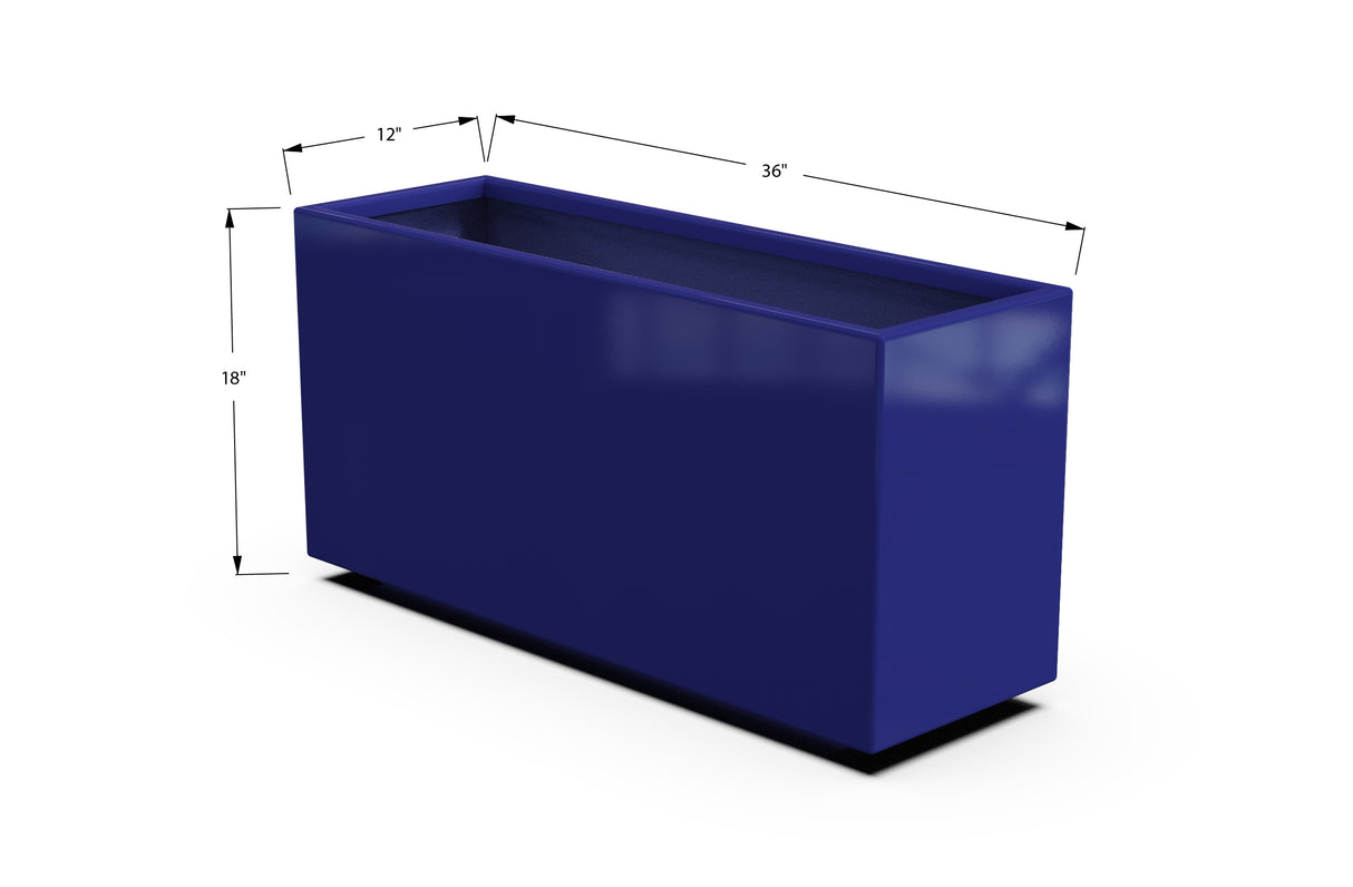 Aluminum Rectangular Planter – 12" to 20" H