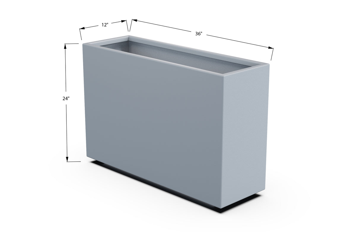 30% OFF Aluminum Rectangular Planter – 84" x 18" x 24"