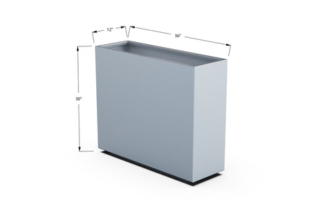 Aluminum Rectangular Planter – 30" Height - Plantercraft