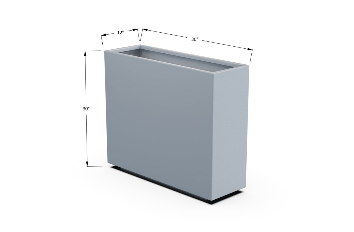 Aluminum Rectangular Planter – 30" H - Plantercraft
