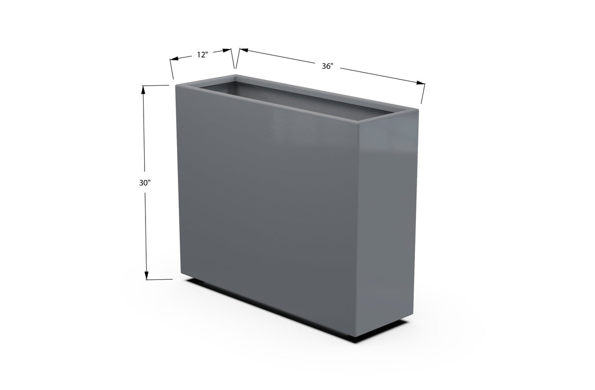 Aluminum Rectangular Planter – 30" Height - Plantercraft