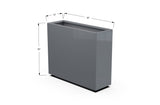 Aluminum Rectangular Planter – 30" Height - Plantercraft