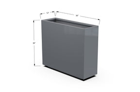 Aluminum Rectangular Planter – 30" Height - Plantercraft