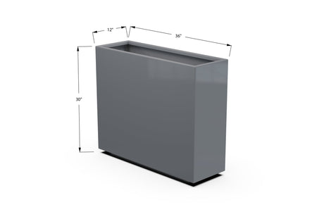 Aluminum Rectangular Planter – 30" Height - Plantercraft