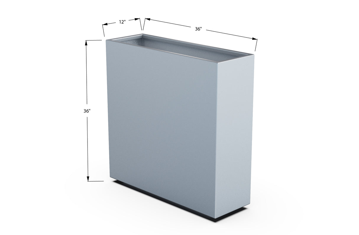 Aluminum Rectangular Planter – 36" H