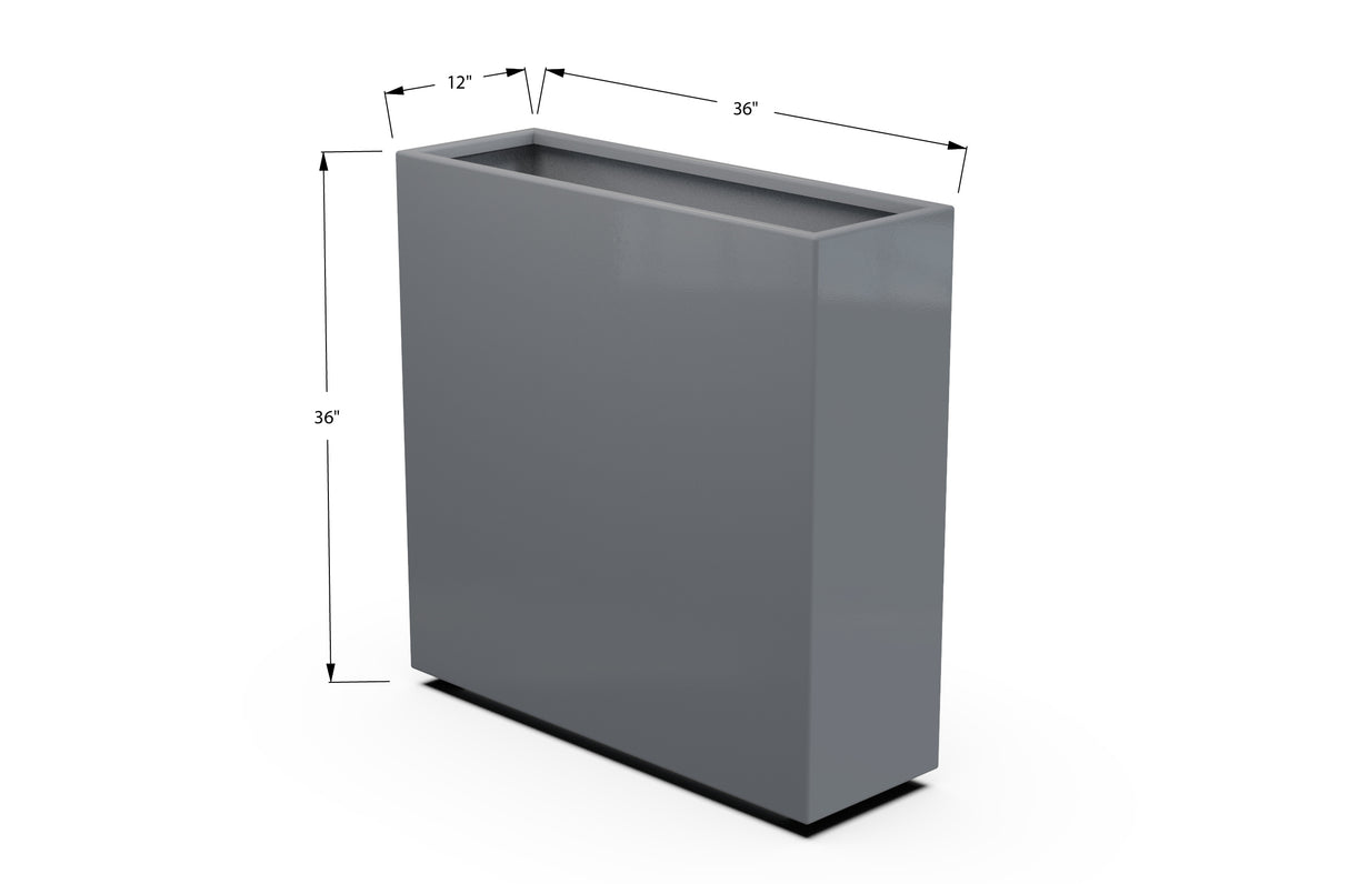 Aluminum Rectangular Planter – 36" H