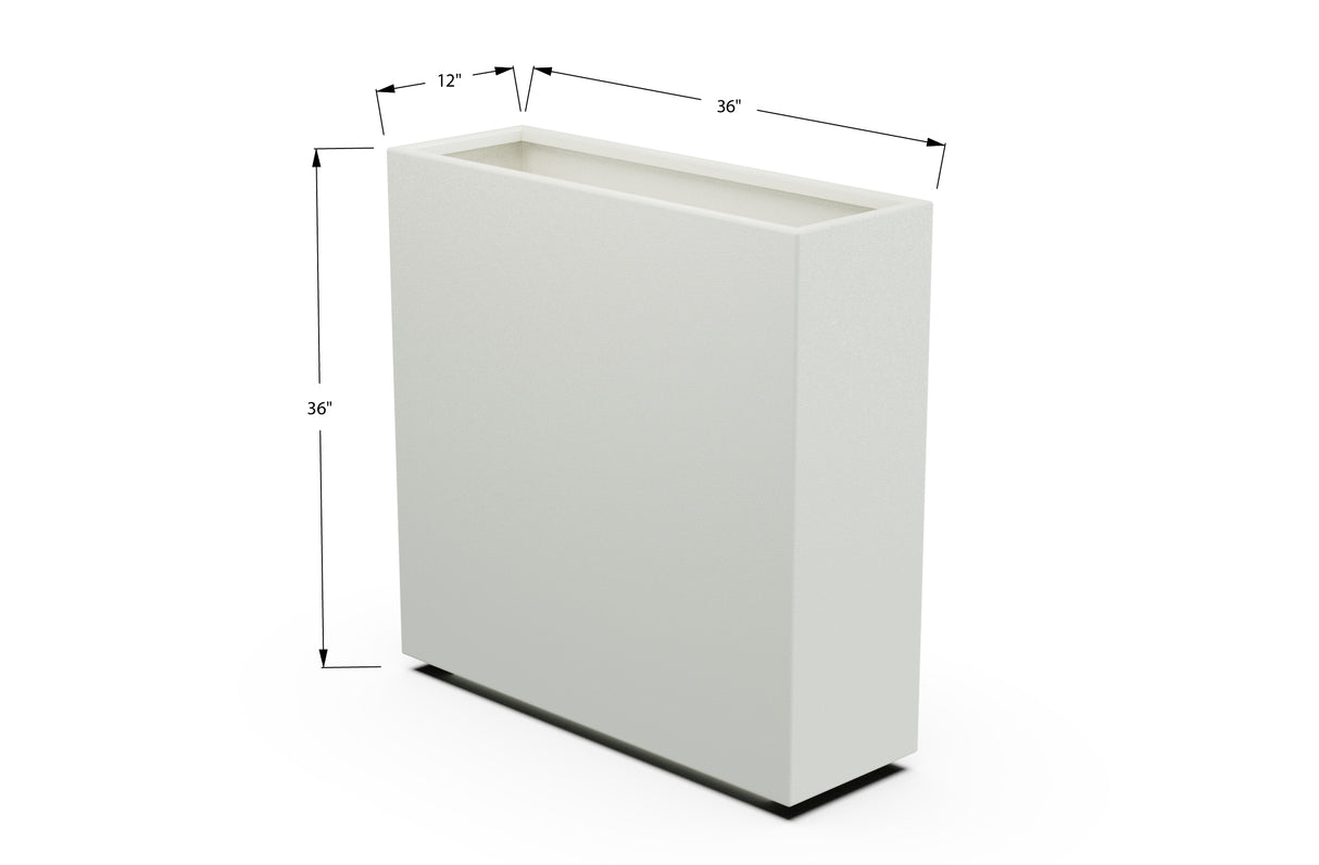 Aluminum Rectangular Planter – 36" H