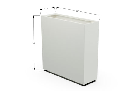 Aluminum Rectangular Planter – 36" Height - Plantercraft