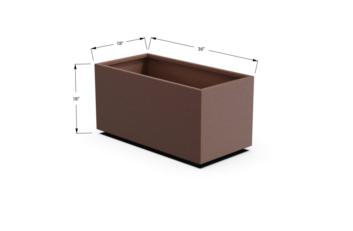 Aluminum Rectangular Outdoor or Indoor Planters - Plantercraft