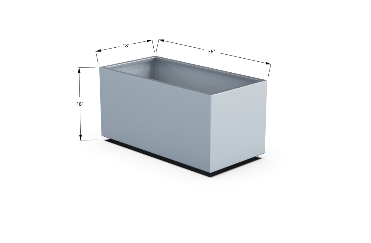 Aluminum Rectangular Planter – 12" to 20" H