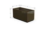 Aluminum Rectangular Planter – 12" to 20" H