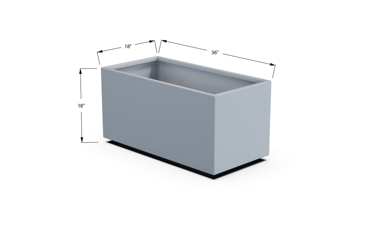 Aluminum Rectangular Planter – 12" to 20" H