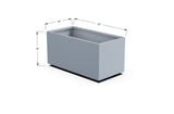 Aluminum Rectangular Planter – 12" to 20" H