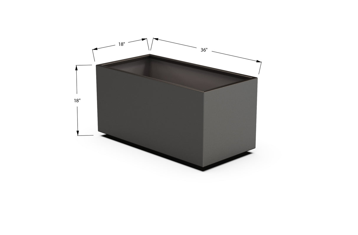 Aluminum Rectangular Planter – 12" to 20" H