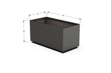 Aluminum Rectangular Planter – 12" to 20" H