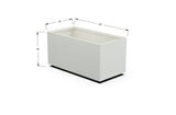 Aluminum Rectangular Planter – 12" to 20" H