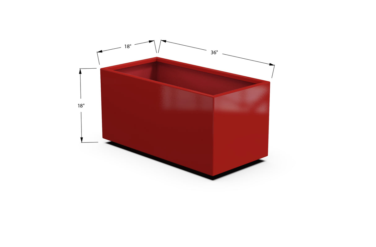 Aluminum Rectangular Planter – 12" to 20" H
