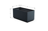 Aluminum Rectangular Planter – 12" to 20" H