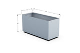 Aluminum Rectangular Planter – 12" to 20" H