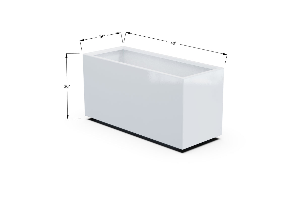 Aluminum Rectangular Planter – 12" to 20" H