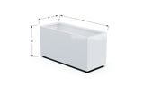 Aluminum Rectangular Planter – 12" to 20" H