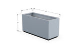 Aluminum Rectangular Planter – 12" to 20" H