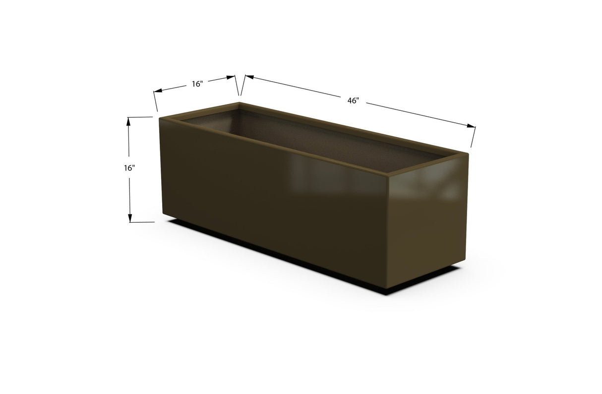 Aluminum Rectangular Outdoor or Indoor Planters - Plantercraft