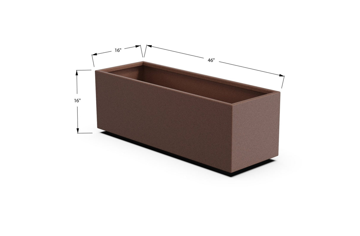 Aluminum Rectangular Outdoor or Indoor Planters - Plantercraft