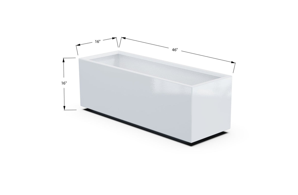 Aluminum Rectangular Outdoor or Indoor Planters - Plantercraft