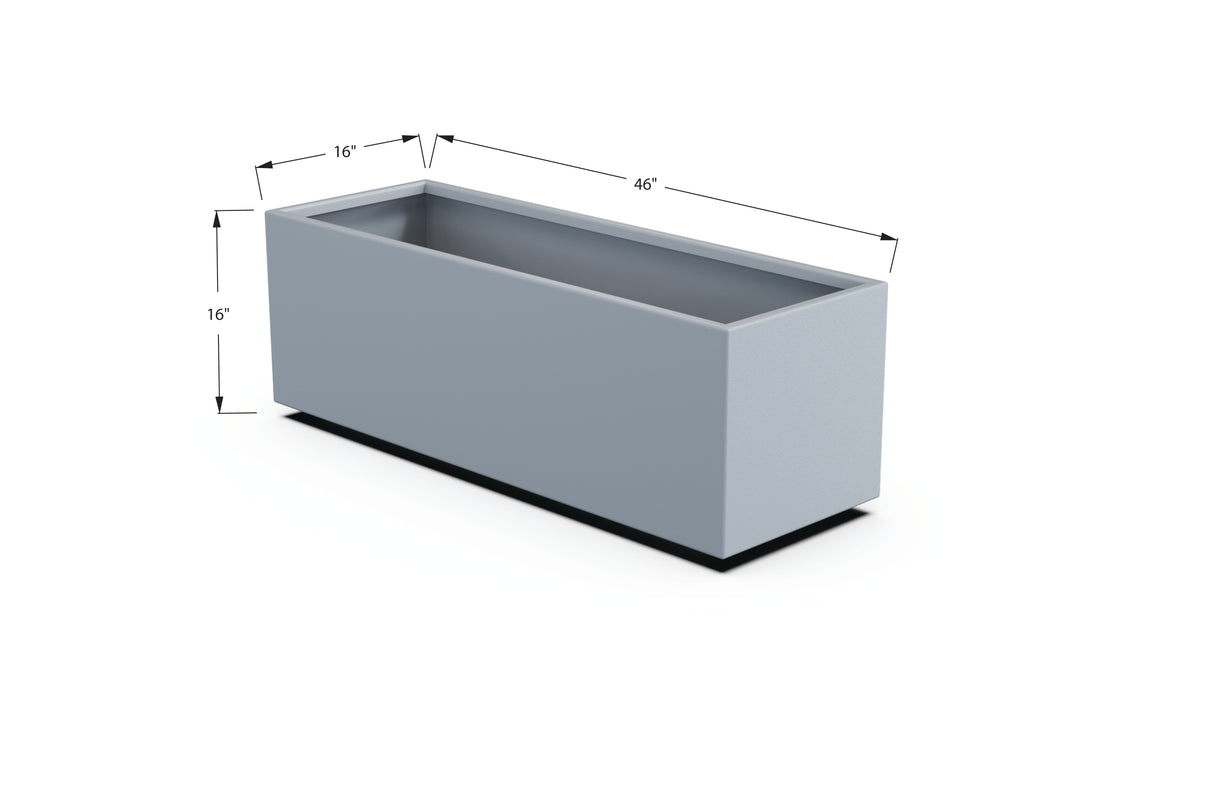 Aluminum Rectangular Planter – 12" to 20" H