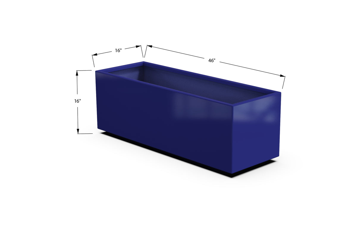 Aluminum Rectangular Planter – 12" to 20" H