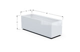 Aluminum Rectangular Planter – 12" to 20" H