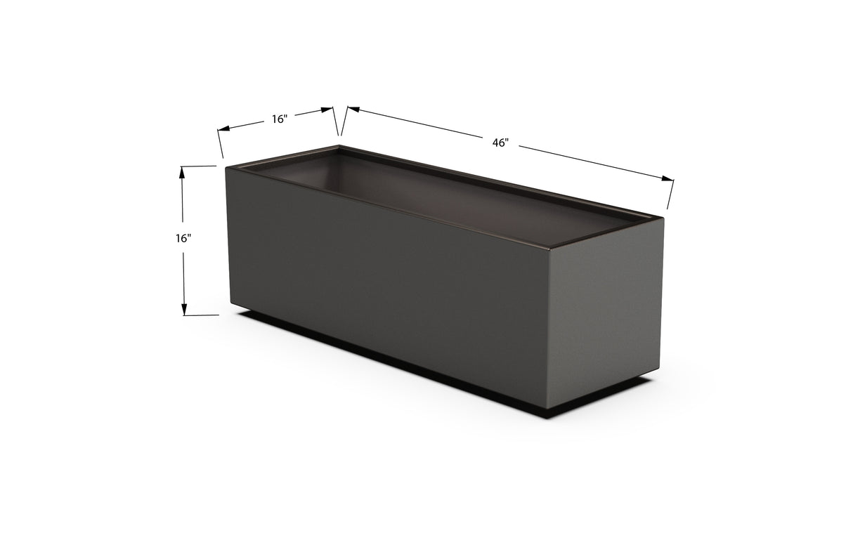 Aluminum Rectangular Planter – 12" to 20" H