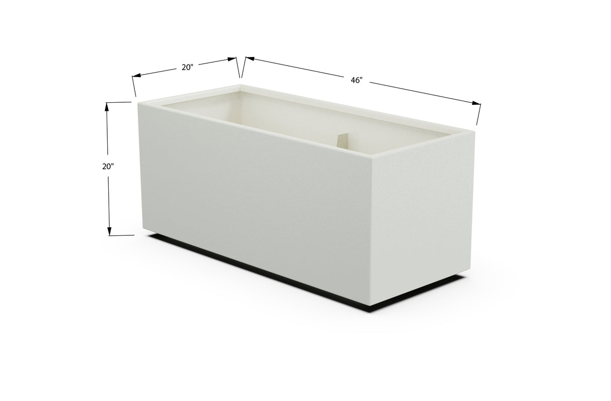 Aluminum Rectangular Planter – 12" to 20" H