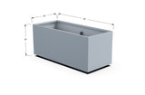 Aluminum Rectangular Planter – 12" to 20" H