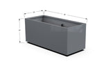 Aluminum Rectangular Planter – 12" to 20" H