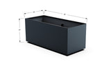 Aluminum Rectangular Planter – 12" to 20" H