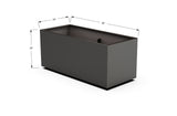 Aluminum Rectangular Planter – 12" to 20" H