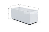 Aluminum Rectangular Planter – 12" to 20" H