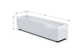 Aluminum Rectangular Planter – 12" to 20" H