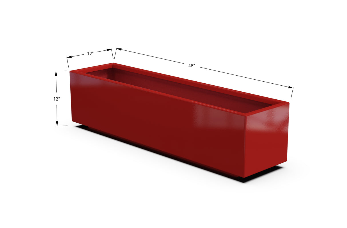 Aluminum Rectangular Planter – 12" to 20" H