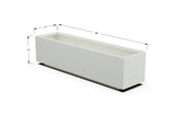 Aluminum Rectangular Planter – 12" to 20" H