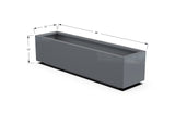 Aluminum Rectangular Planter – 12" to 20" H