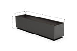 Aluminum Rectangular Planter – 12" to 20" H