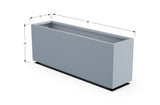 Aluminum Rectangular Outdoor or Indoor Planters - Plantercraft