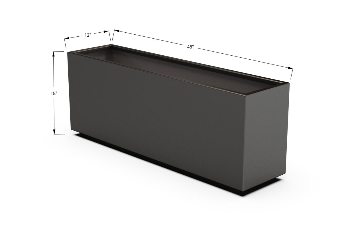 Aluminum Rectangular Outdoor or Indoor Planters - Plantercraft