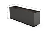 Aluminum Rectangular Planter – 12" to 20" H