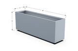 Aluminum Rectangular Planter – 12" to 20" H