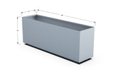 Aluminum Rectangular Planter – 12" to 20" H