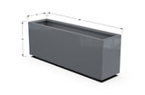 Aluminum Rectangular Planter – 12" to 20" H